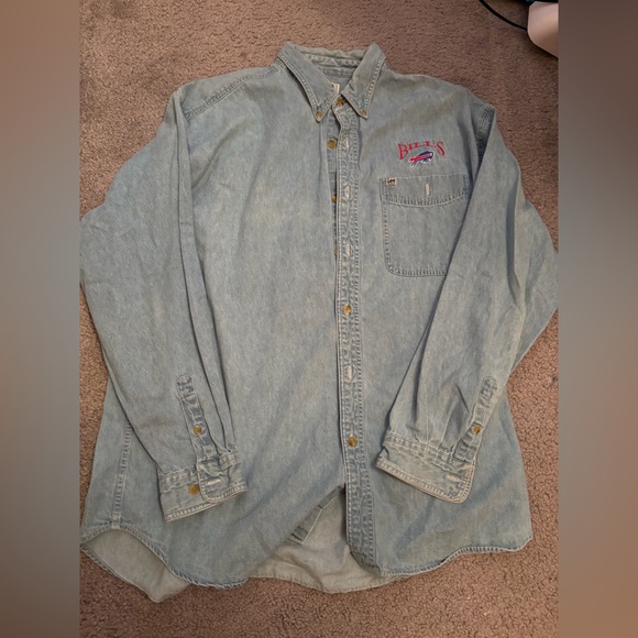 Lee Other - Lee Denim Blue Casual Button-Down Shirt